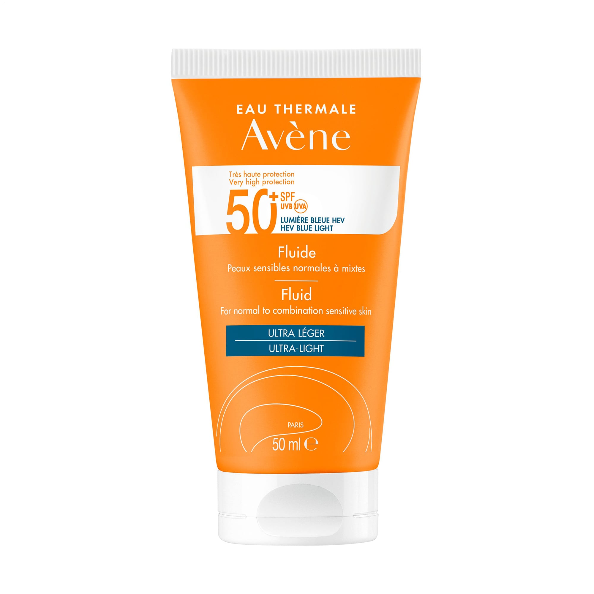 Уцінка! Сонцезахисний флюїд для обличчя Avene Eau Thermale Sun Care Fluid SPF 50, 50 мл